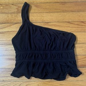Adorable black one shoulder top from Urban Outfitters